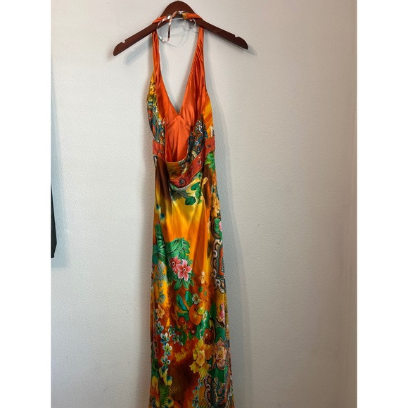 Sue Wong Floral Halter Maxi Gown - Picture 8 of 10